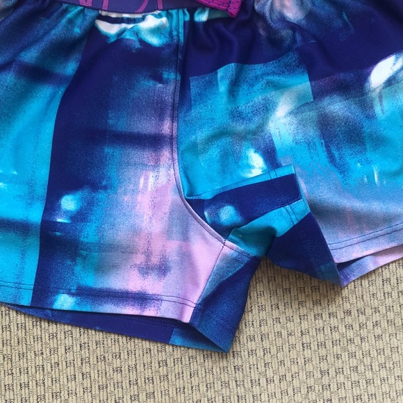 Under Armour girls shorts,multi-color, purple,pink, aqua blue,white; size M - Picture 4 of 4